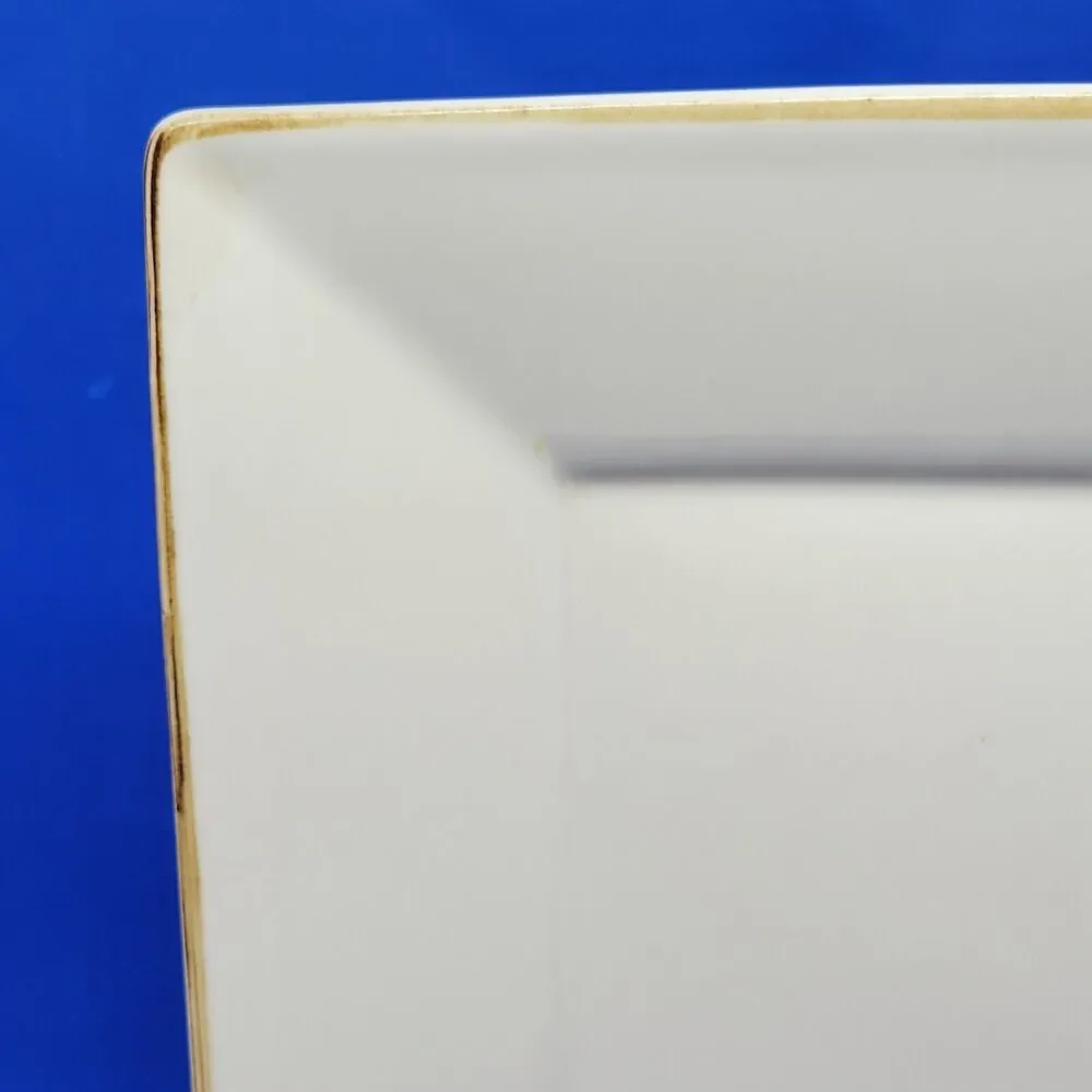 Pottery Barn Asian Square Putty DINNER PLATE 10 1/2